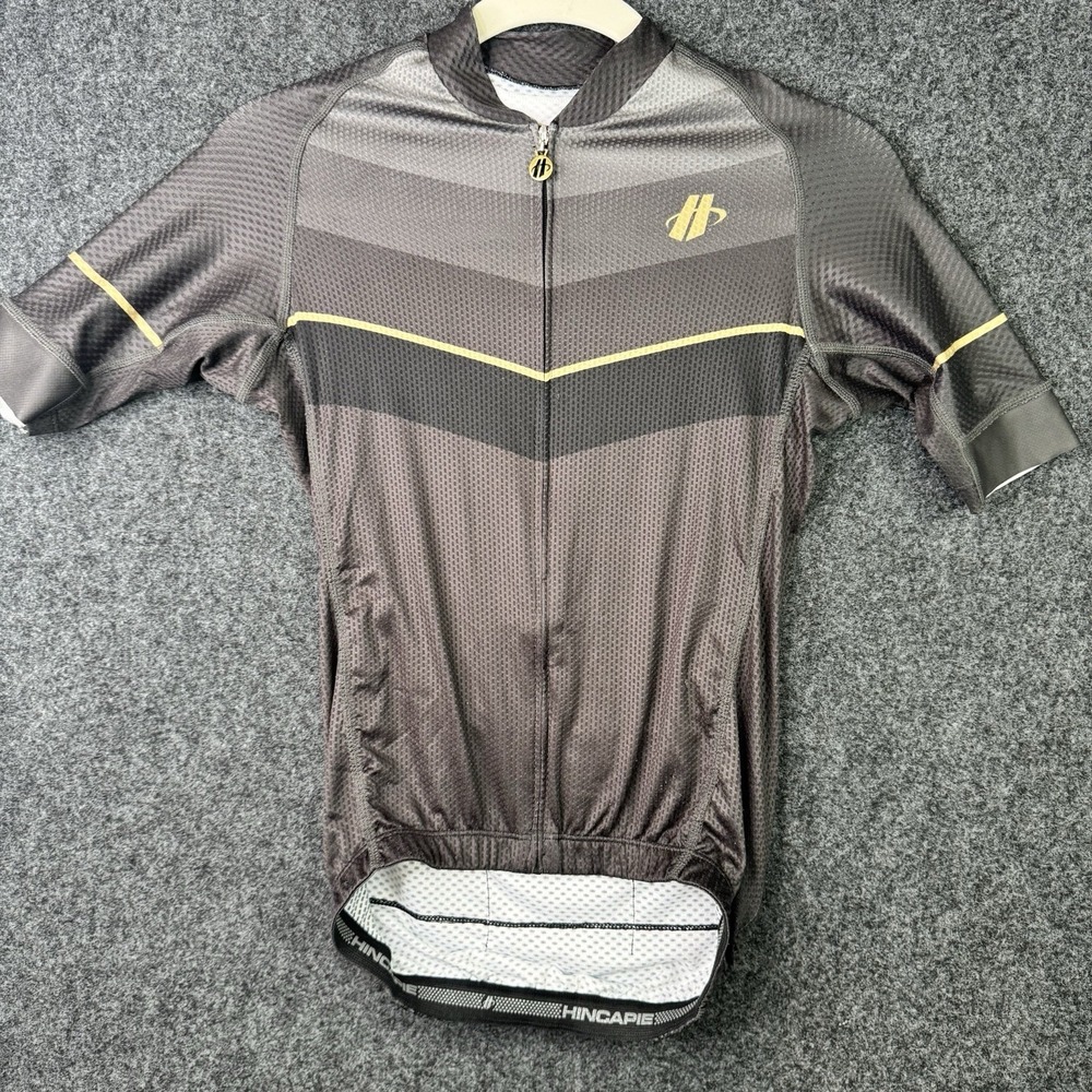 Hincapie Sportswear Cycling Jersey 2XS Black Gold Full Zip Road Bike Men's